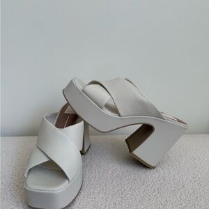 Dolce Vita Cream Platform Sandals